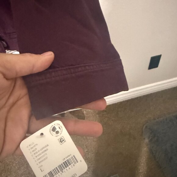 NWT Free People Burgundy Denim Jacket - Picture 2 of 3